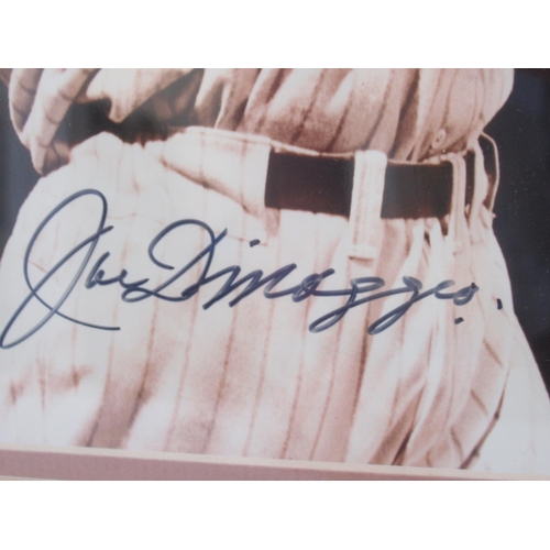 837 - Framed signed Joe DiMaggio photograph with COA from The Score Board Inc.