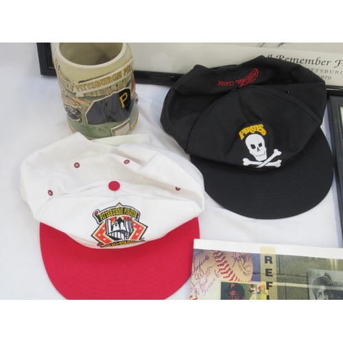 838 - Baseball - collection of Baseball related items focusing on the Pittsburgh Pirates inc. Hats, mug, s... 