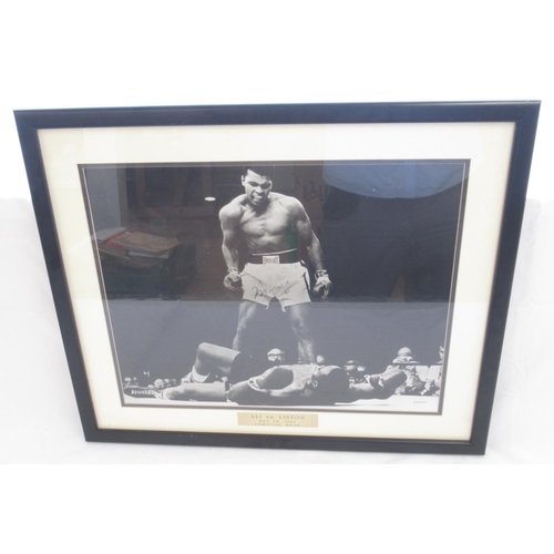 842 - Muhammed Ali framed signed photo of the famous Ali vs Liston photo, with COA from Steiner Sports Mem... 