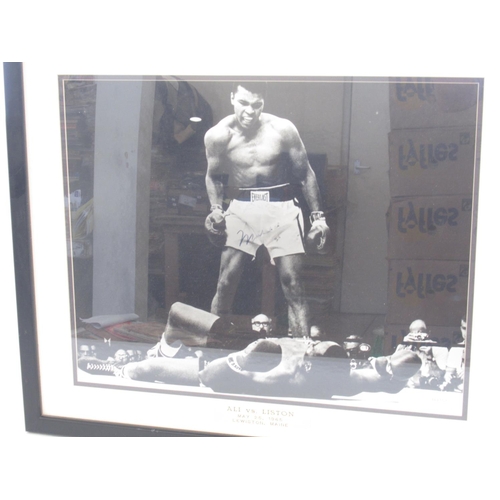 842 - Muhammed Ali framed signed photo of the famous Ali vs Liston photo, with COA from Steiner Sports Mem... 