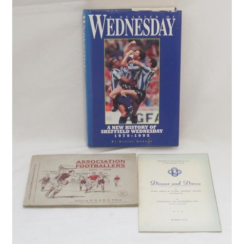 835 - Multi-Signed Sheffield Wednesday FC Supporters Club Dinner and Dance Menu from 1968, Gordon (Daniel ... 