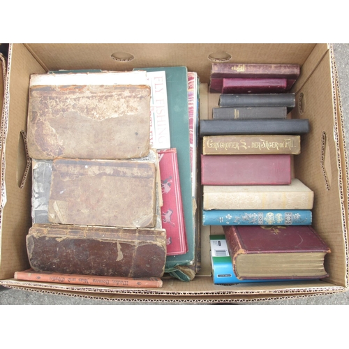 715 - Mixed collection of books to inc. German, cookery, football programmes, leather disbound books, etc.... 