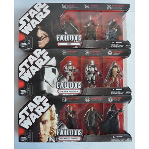 101 - Three Hasbro Star Wars multi figure Evolutions series 4