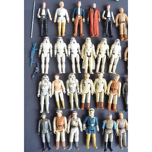 111 - Collection of vintage unboxed Star Wars action figures to include Stormtroopers, Tauntaun, Wampa, C3... 