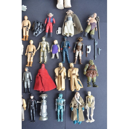 111 - Collection of vintage unboxed Star Wars action figures to include Stormtroopers, Tauntaun, Wampa, C3... 