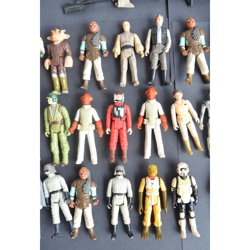 112 - Collection of vintage unboxed Star Wars action figures, weapons, a speeder bike etc (Qty approx 35 p... 