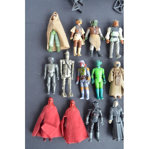 112 - Collection of vintage unboxed Star Wars action figures, weapons, a speeder bike etc (Qty approx 35 p... 