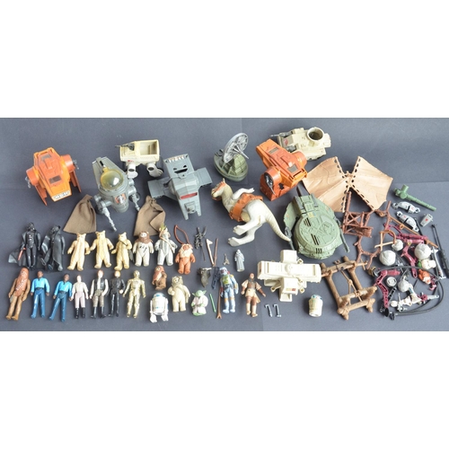 113 - Collection of vintage unboxed Star Wars action figures, vehicles and accessories to include Darth Va... 