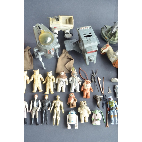 113 - Collection of vintage unboxed Star Wars action figures, vehicles and accessories to include Darth Va... 