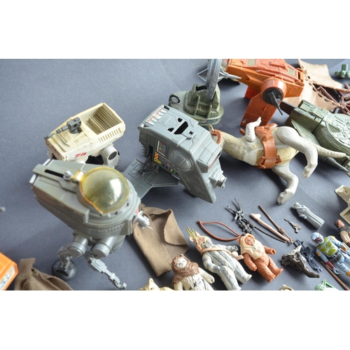 113 - Collection of vintage unboxed Star Wars action figures, vehicles and accessories to include Darth Va... 