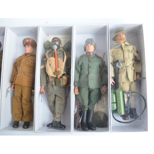 106 - Thirteen Action Man action figures in replacement boxes, most with original instruction sheets, incl... 