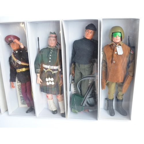 106 - Thirteen Action Man action figures in replacement boxes, most with original instruction sheets, incl... 