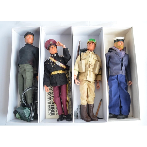 106 - Thirteen Action Man action figures in replacement boxes, most with original instruction sheets, incl... 