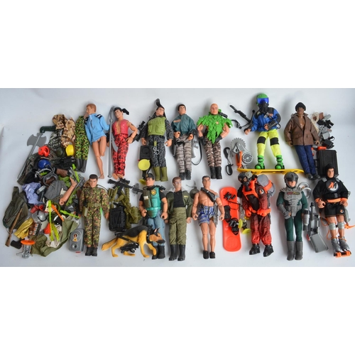 110 - Collection of previously used Action Man and G.I.Joe action figures and accessories including spare ... 