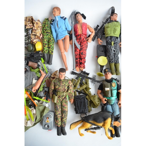 110 - Collection of previously used Action Man and G.I.Joe action figures and accessories including spare ... 