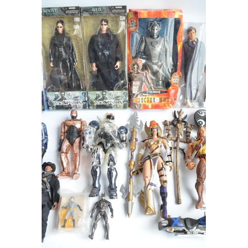 115 - Collection of mostly film and television related action figures and models to include Dr Who, Max St... 