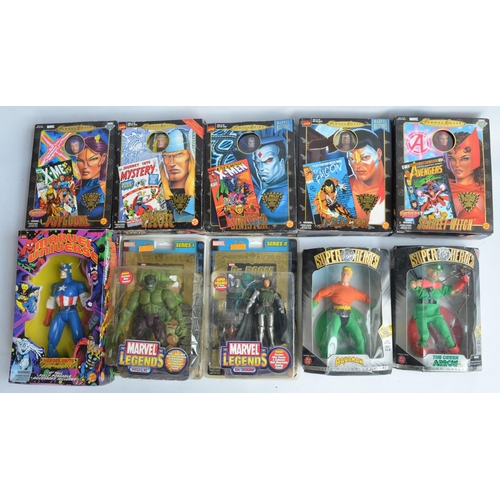 116 - Collection of boxed super hero action figures from Toybiz and Hasbro to include 5x Toybiz Famous Cov... 