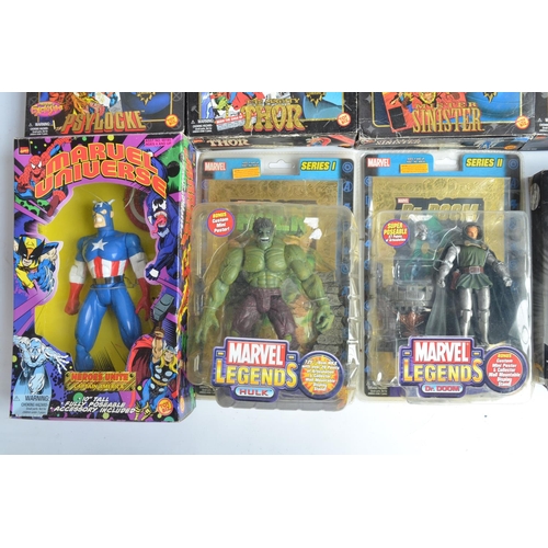 116 - Collection of boxed super hero action figures from Toybiz and Hasbro to include 5x Toybiz Famous Cov... 