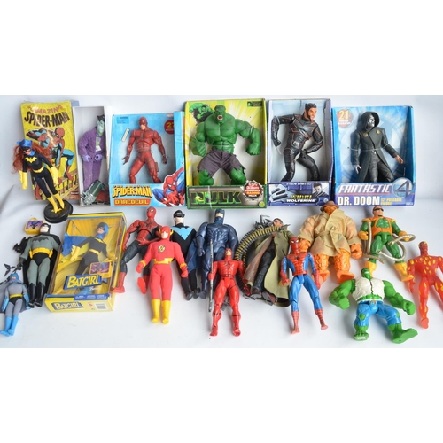 117 - Collection of superhero action figures (most approx height 8