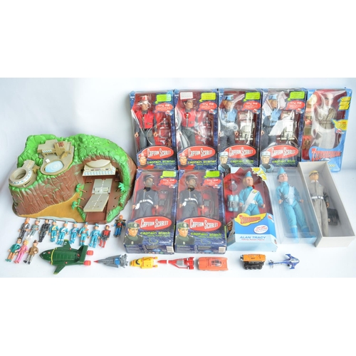 118 - Collection of Thunderbirds, Captain Scarlet and Joe 90 action figures and models to include large bo... 