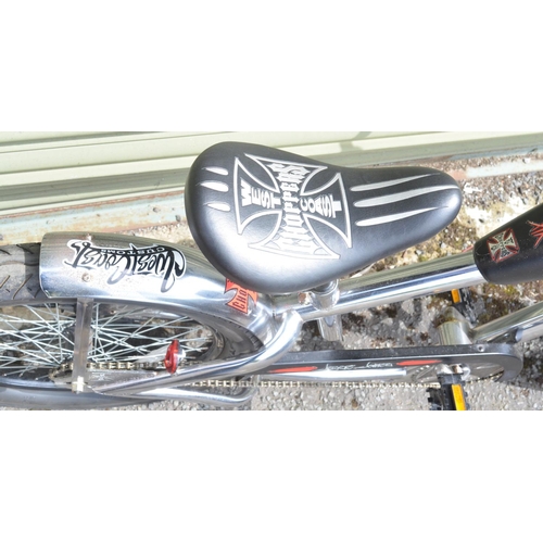 120 - Chopper style Jesse James bicycle from West Coast Choppers with back pedal brakes, welded steel fram... 