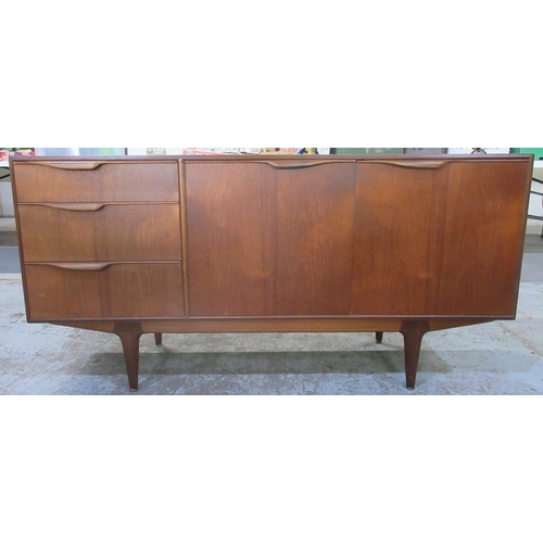 630 - Tom Robertson for A H McIntosh & Co of Kirkaldy - mid century teak 'Dunvegan' sideboard, with three ... 