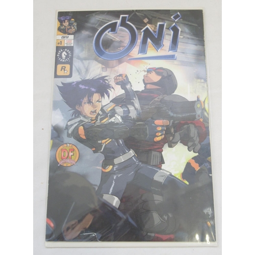 125 - Collection of signed and unsigned comics to inc. Rockstar Games ONI #1 limited series 0849/2000 with... 