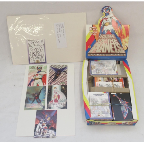 133 - Collection of Battle of the Planets trading cards inc. 4 signed limited edition ones