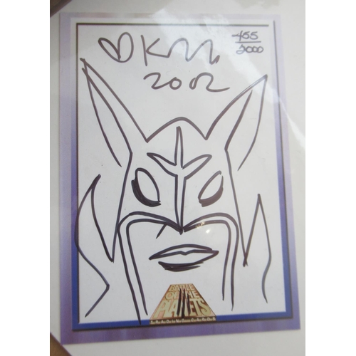 133 - Collection of Battle of the Planets trading cards inc. 4 signed limited edition ones