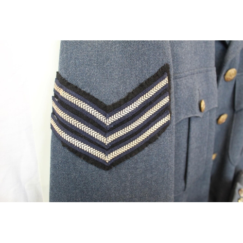 1384 - Royal Air Force Wireless Operator Air Gunner's Uniform. Side cap, Jacket, Trousers, Shirt and tie. R... 