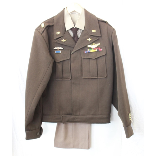 1368 - U.S.A.A.F. Senior Pilots 'Ike' uniform. Complete with Cap, Jacket, Shirt, tie and Trousers. With ins... 