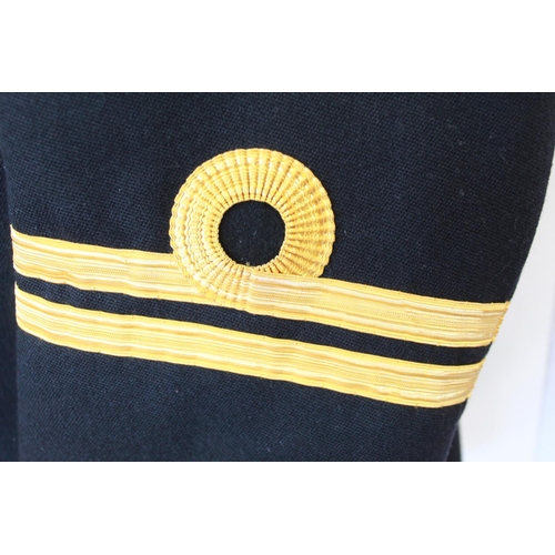 1373 - Royal Naval Officers Uniform. Lieutenant's Rank with medal ribbons. Cap, Jacket, Trousers, Shirt and... 