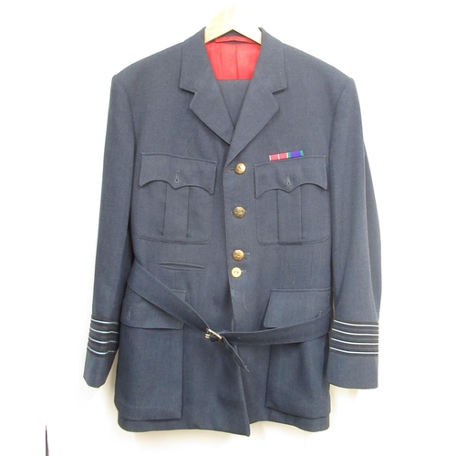 1329 - WWII Royal Air Force Group Captain uniform with Empire Gallantry Medal ribbon and General Service Me... 