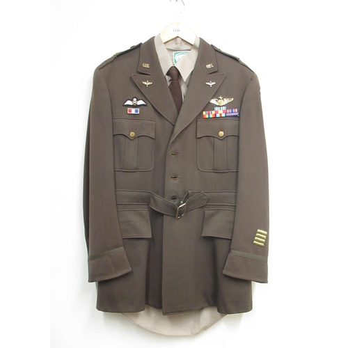 1339 - U.S. Air Force officer's uniform with shirt, tie, and trousers. W50cm