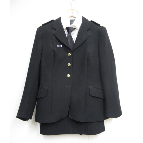 1346 - Royal Navy Women's Officer tunic (W41cm) and skirt, with accompanying Officer's cap and Long Service... 