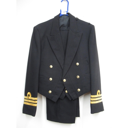 1347 - Royal Navy Officer dress uniform (W50cm), including tunic, waistcoat and trousers, with Officer's ca... 