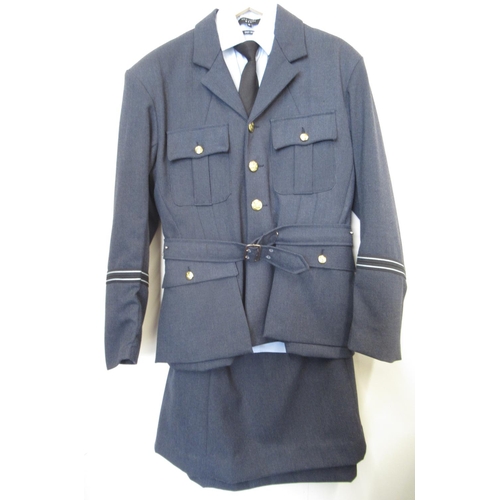 1349 - Women's Royal Air Force Flight Lieutenant unform (size 12) with shirt, tie, skirt and cap