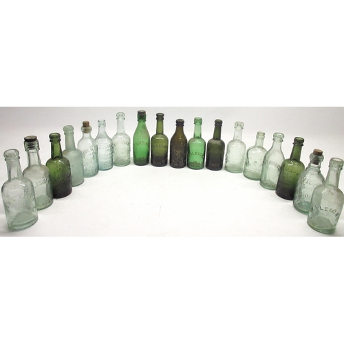 232 - Collection of eighteen early 20th century glass bottles with various makers incl, Schweppes, Ellman'... 