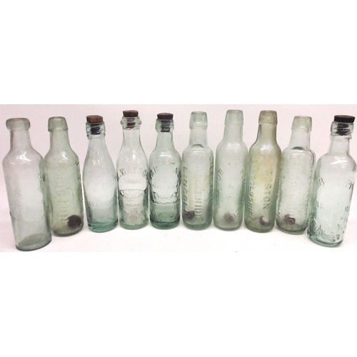 233 - Ten early 20th century glass bottles by various makers incl, Barry Brewer Eaton Socon, E. Painter & ... 