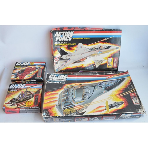 254 - Four boxed Hasbro G.I.Joe model playsets to include a Phantom X-19 (excellent little used condition,... 