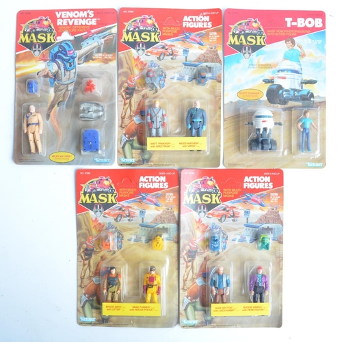 258 - Large collection of Kenner MASK action figures and sets, all A/F plus 3 empty vehicle boxes