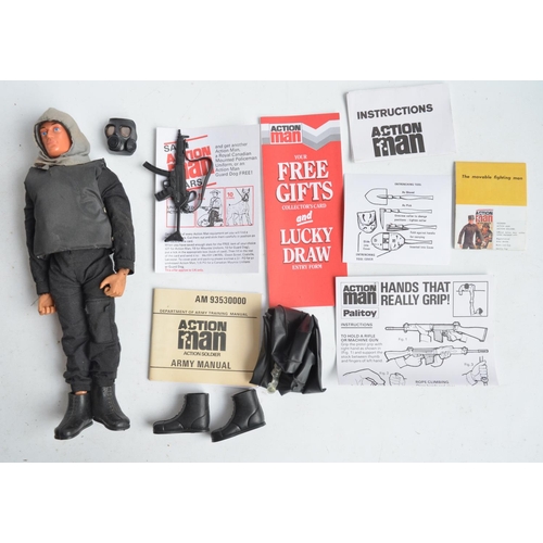 264 - Action Man SAS figure, vintage restored figure with Eagle Eyes with modern box plus an accessory pac... 