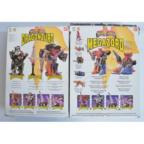 265 - Two deluxe Power Ranger sets from Bandai to include Megazord (with instructions) and Dragonzord, bot... 