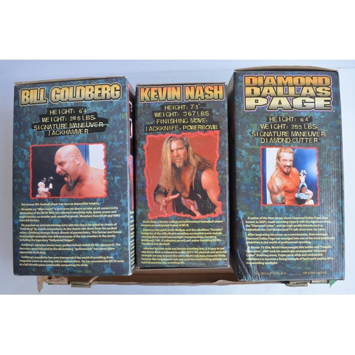 266 - Three large limited edition WCW (World Championship Wrestling) cold cast porcelain statues from Crea... 