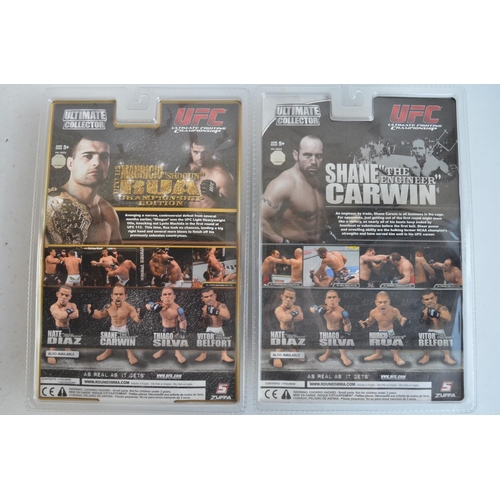 267 - Collection of Wrestling, MMA and UFC action figures and caricature figurines (approx 6