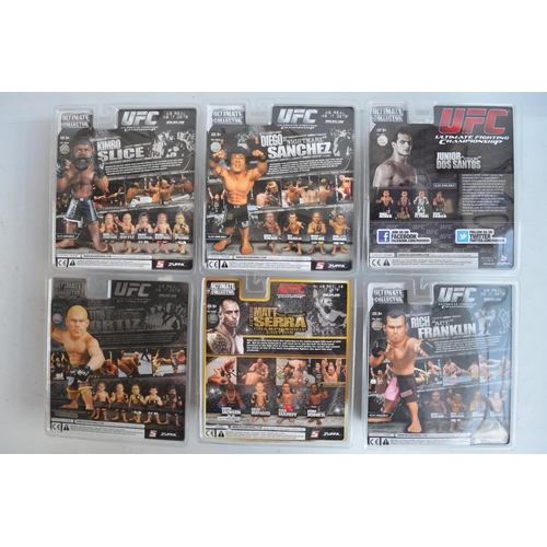 267 - Collection of Wrestling, MMA and UFC action figures and caricature figurines (approx 6