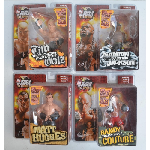 267 - Collection of Wrestling, MMA and UFC action figures and caricature figurines (approx 6