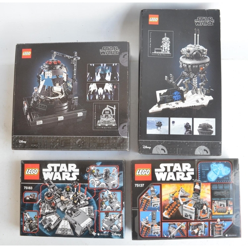 271 - Four unopened/factory sealed Lego Star Wars sets to include Darth Vader Meditation Chamber (set 7529... 