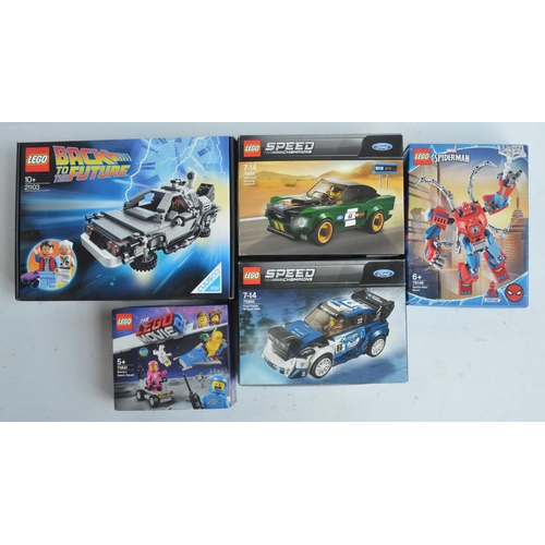 275 - Collection of boxed modern Lego sets to include Back To The Future DeLorean (21103), Lego Movie Benn... 