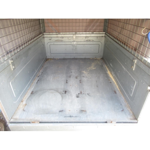 1286 - Small trailer with waterproof cover and mesh door, with key, 98cm x 125cm x 130cm